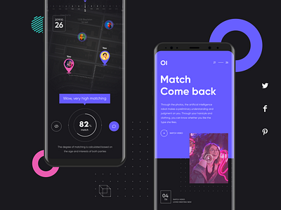 Discover new ways to socialize_02 dark mode layout design social app