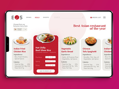 Interface Designing for Restaurant Digital Menu - iPad Mini