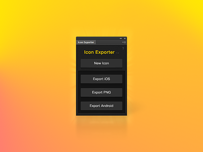 Icon Exporter 7 android ios panel photoshop panel pink png tools yellow zxp
