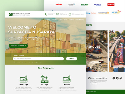 Web Design Concept: Freight Forwarder Business company