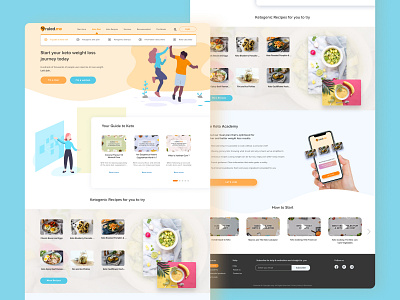 Landing Page Project for Keto Diet Program Company desktop diet keto home page landing page ui design user interface web design website