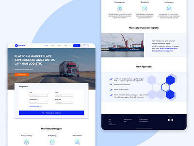 Cargo Logistic cargo freight landing page logistic logistic cargo logistics shipping trucking ui design web design web design agency web design company website