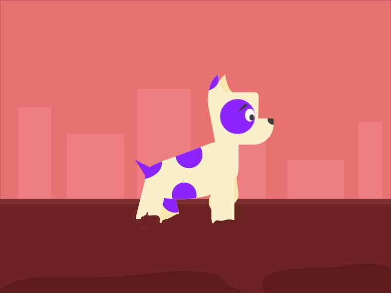 Funny Dog 2d animation adobe aftereffects adobe illustrator dog animation motion graphics