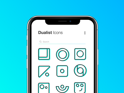 Dualist Icons app design icons iphone search sketch ui ux