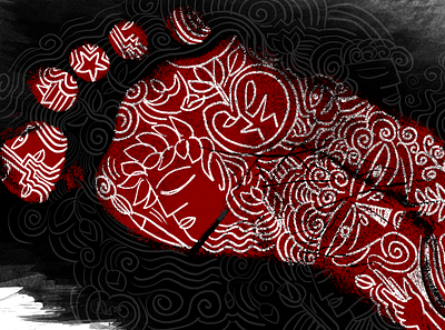 footprint abstract 2 art creative graphic design illustration painting photoshop poster saikat sarkar saikat sarkar illustration saikatsarkar16