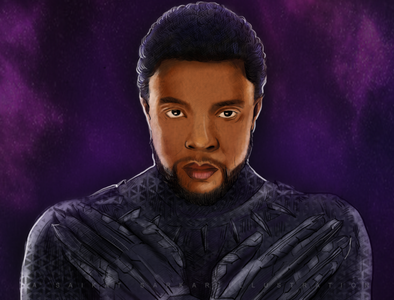 black panther illustration by Saikat Sarkar on Dribbble