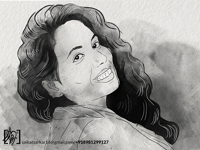 Paramita S R art blackandwhite creative drawing illustration illustration art mystyle photoshop saikat saikatsarkar16