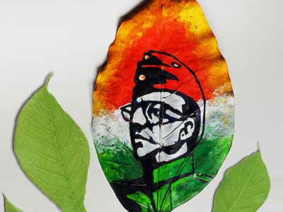 Netaji My Style edit graphic india leaf netaji photoshop postercolour