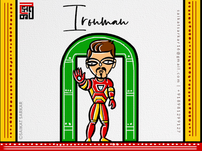 Ironman  Jamini Roy Style For Dribbble