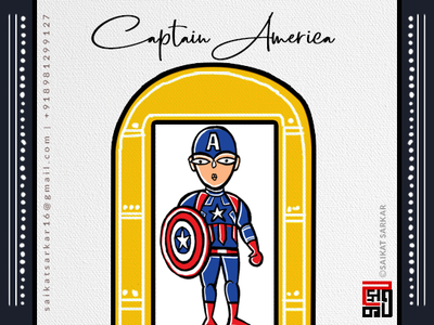 Captain America  Jamini Roy Style For Dribbble