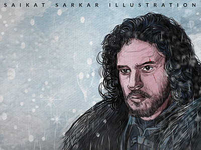 Game of Throns illustration art creative drawing game of throns got insta 01 gotham graphic design graphic design hbo illustration illustration art india jon snow magazine photoshop poster saikat sarkar saikat sarkar illustration saikatsarkar16 vector