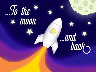I love you...to the moon and back adobe illustrator design illustration vector