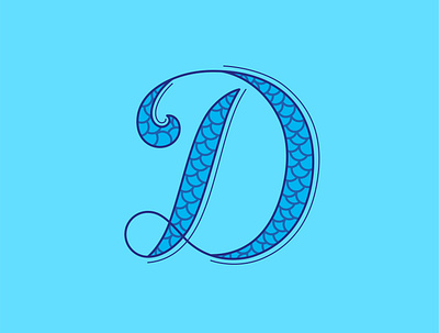 Drop Cap D design dropcap lettering typography vector