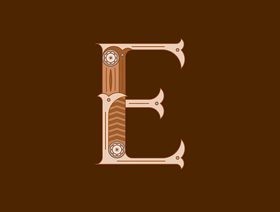 Drop Cap E design dropcap e lettering typography vector