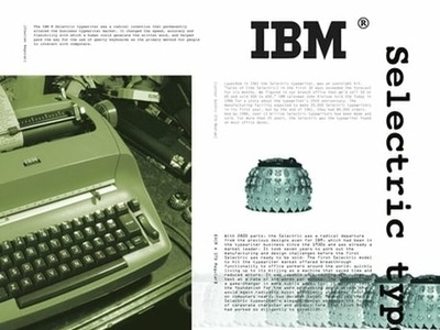 IBM Selectric Typewriter Poster design poster typography