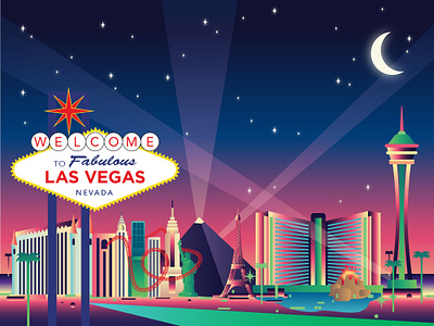 Viva Las Vegas 2019 design illustration vector