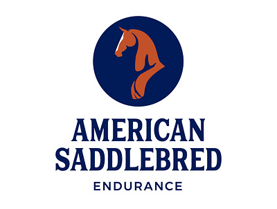 American Saddlebred Endurance Logo american design endurance equestrian horse horse logo illustration light logo negative space riding saddlebred shadow typography vector