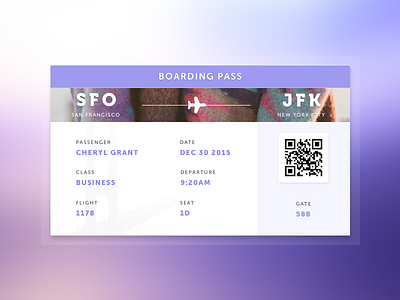 Boarding Pass boarding clean dailyui elegant pass sketch ui