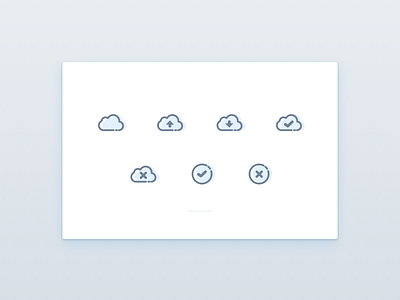 Icon Set clean cloud upload dailyui download elegant icon set icons sketch ui