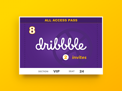 Dribbble Invites dribbble gold invitation invites purple
