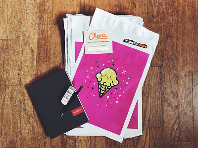 Ice Cream Cone Poly Mailers