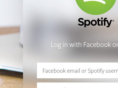 Spotify Login blur interface login sign in spottily typography ui user interface window