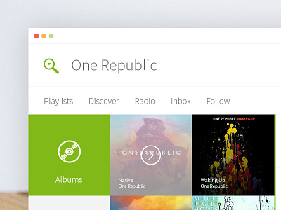 Spotify Search app clean concept mac music os x redesign search spotify ui ux web