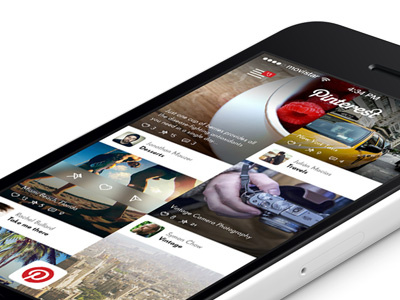 Pinterest App app explore flat interface ios menu pin pinterest redesign sidebar ui ux