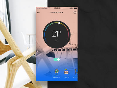 Settings - Daily UI #007 app climate dailyui home interface ios settings smart home tech ui ux