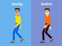 Character walk cycle by Motion Tutorials on Dribbble