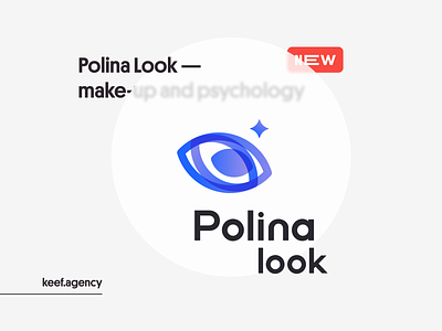 Polina 👁 look agency branding design eye keef logo look make up new polina star vector