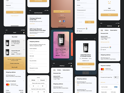 Tug Hill ☕️ UI app branding coffee design interface keef tughill ui ux