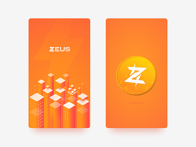 ZEUS — token agency branding city coin crypto cryptocurrency design flat keef logo ui ux vector zeus