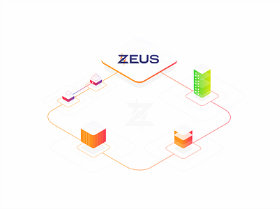 ZEUS — token agency branding city coin crypto cryptocurrency design flat identity keef logo ui ux vector zeus