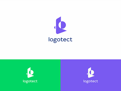 Logotect agency branding design face flat identity keef logo logotect vector