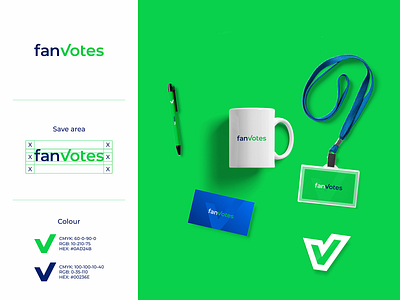 Fanvotes ✔ agency branding check design fan fanvotes flat green identity keef logo sport stars ui ux vector vote votes