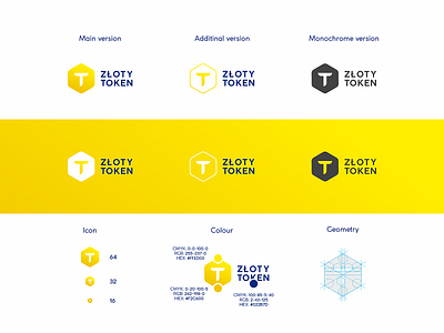 Złoty Token ⭐ Kryptowaluta z Polski agency branding crypto design flat geometry identity keef logo polish token ui ux vector zloty