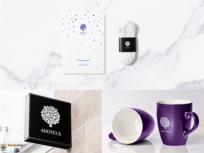 Ahotels 🏠 hotel with individually designed rooms agency ahotels branding design flat hotel identity keef logo room tree vector