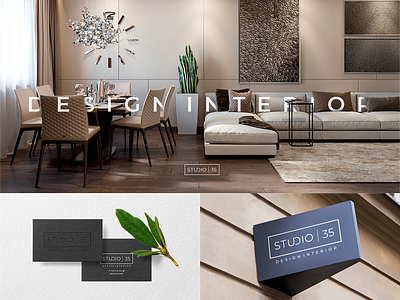Studio 35 🛋 Design interior agency branding design flat identity interior keef logo studio studio35 vector