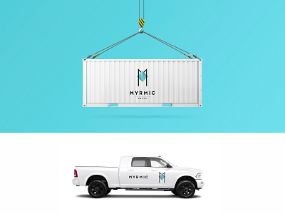 MYRMIC 🔷 construction company agency ant branding building constraction design flat identity keef logo myrmic pyramid rhombus tundra ui ux vector