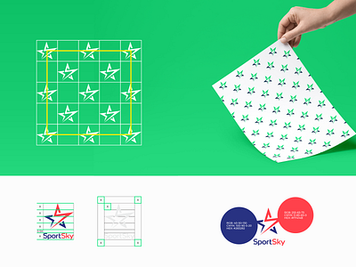 SportSky 🏅 combining sport agency branding colour design flat geometry identity keef logo pattern sky sport sportsky token vector