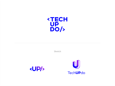 TechUPdo agency branding design developers do flat free identity keef logo sketch tech techupdo techupdo up vector