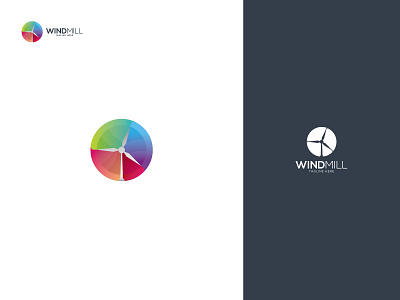 Windmill branding colorful logo modren vector