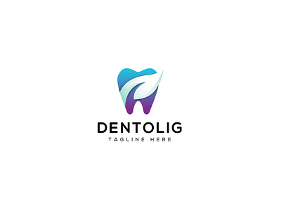 Dental + Leaf Logo branding colorful dental flat icon illustration leaf logo modren tooth youthful