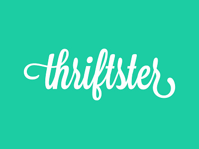 Thriftster Logo logo script type typography