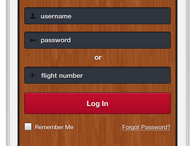 App Login app ios iphone login mobile product ui wood