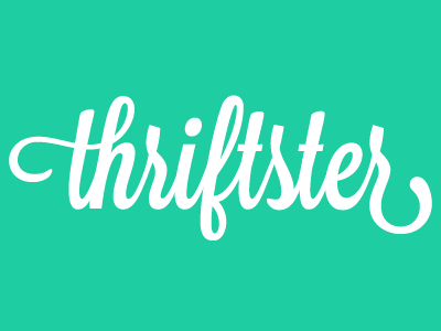 Thriftster Logo logo script type typography