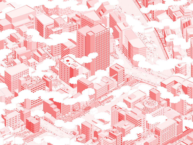 From dameisho to meisho hiroshige ando city architecture isometric view illustration waterways development urban planning tokyo