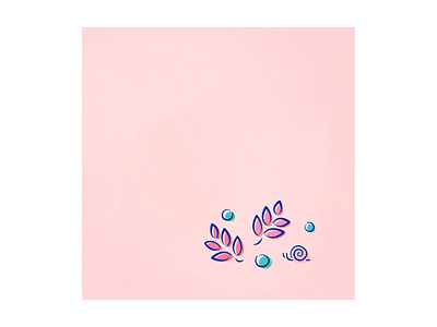 Pastel - Album Cover album album cover design illustration line art minimalist pastel pink snail vector