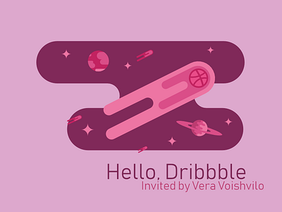 Hello Dribbble! graphic design illustration